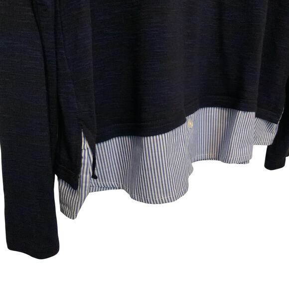 Sharagano Navy Blue Collared Sweater 2 in 1 2fer XL - Picture 3 of 8